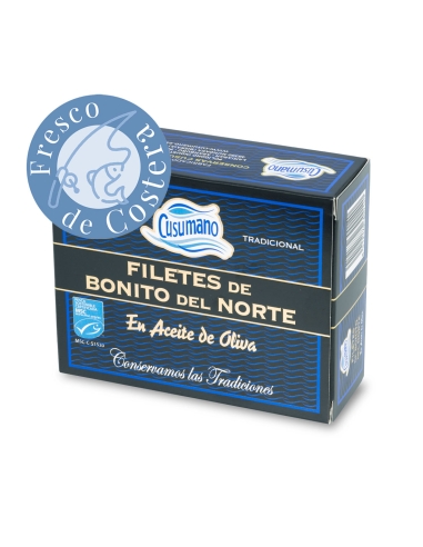 Filetes de Bonito del Norte Fresco de costera en Aceite de Oliva
